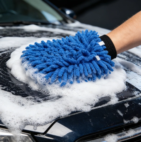 Рукавица для мойки SGCB Chenille Microfiber мягкая, из шениллы, для очистки кузова