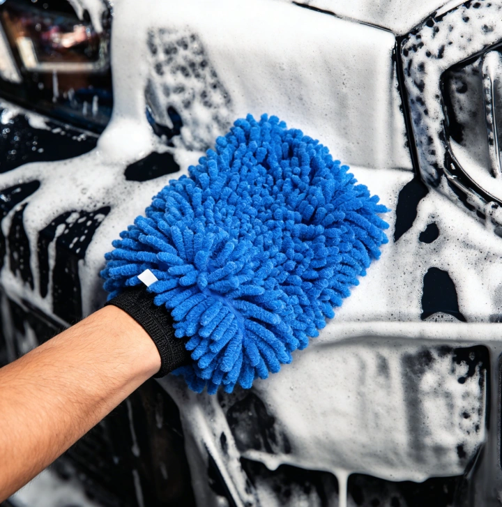 Рукавица для мойки SGCB Chenille Microfiber мягкая, из шениллы, для очистки кузова